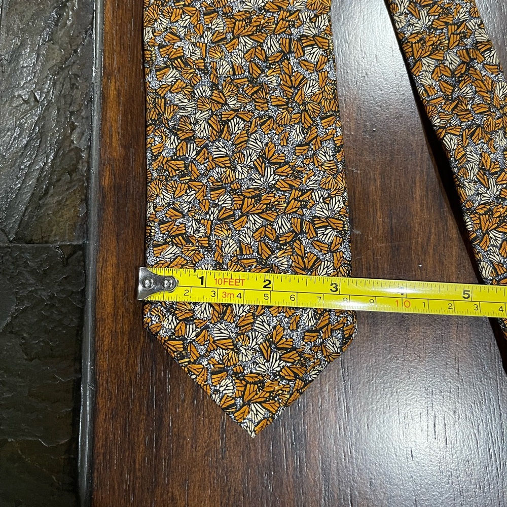 NWT Pineda Covalin Monarch Butterfly Silk Men's Tie - Picture 6 of 10